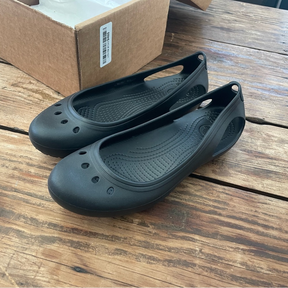 NWOT CROCS Kadee Ballet Slipper Black Women's Flats Never worn
